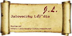 Jaloveczky Lídia névjegykártya
